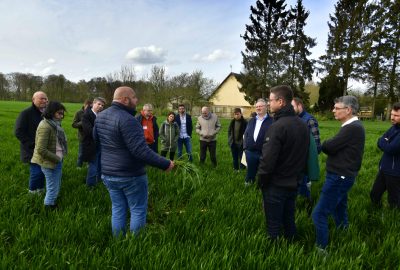 groupe dans un champs étudiant l'agroécologie